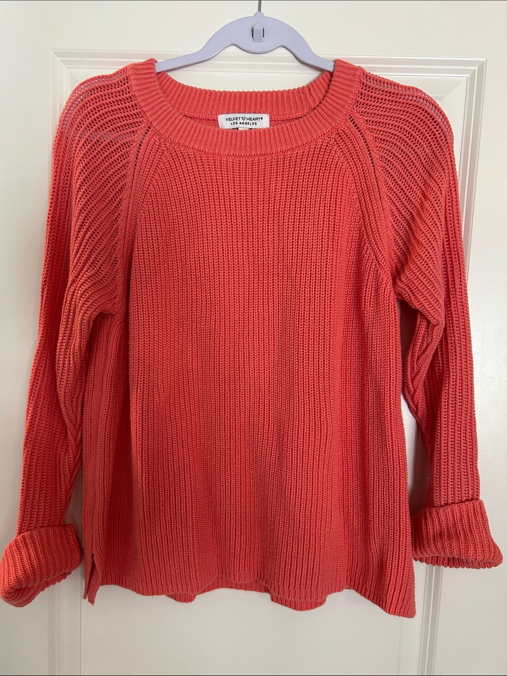Velvet Heart Coral Scoopneck Knit Sweater